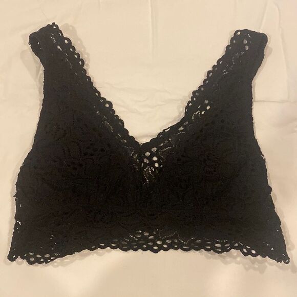 Altar’d State Embroidered Black Bralette Size Small Fair condition - Picture 1 of 8